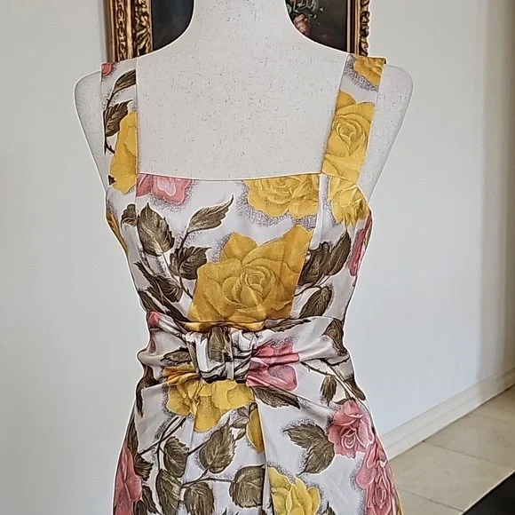 Asos Sleeveless Floral Special Occasion Midi Dress Bridal Wedding Party XS NWT - Picture 4 of 10